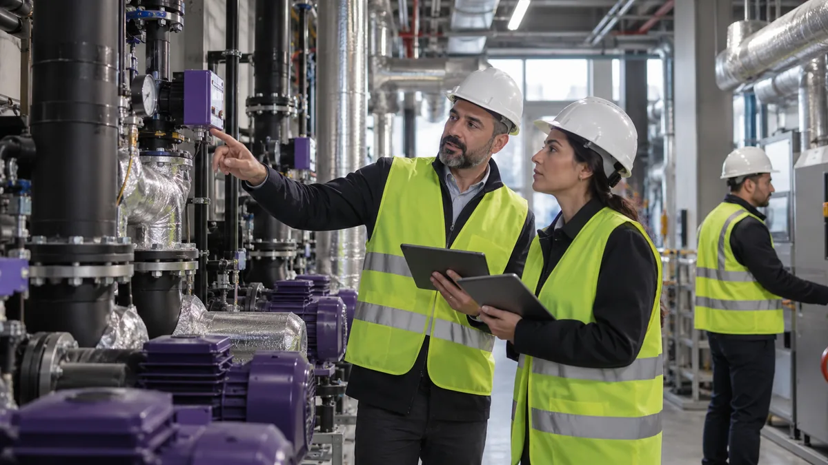 Bina teknik hizmetlerini ve tesis yönetimi kayıtlarını inceleyen ekip